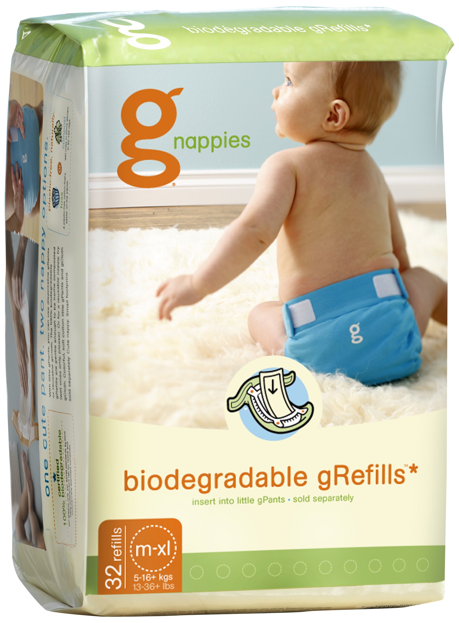 gNappies Disposable Inserts - Pack of 32 : Amazon.co.uk: Baby Products